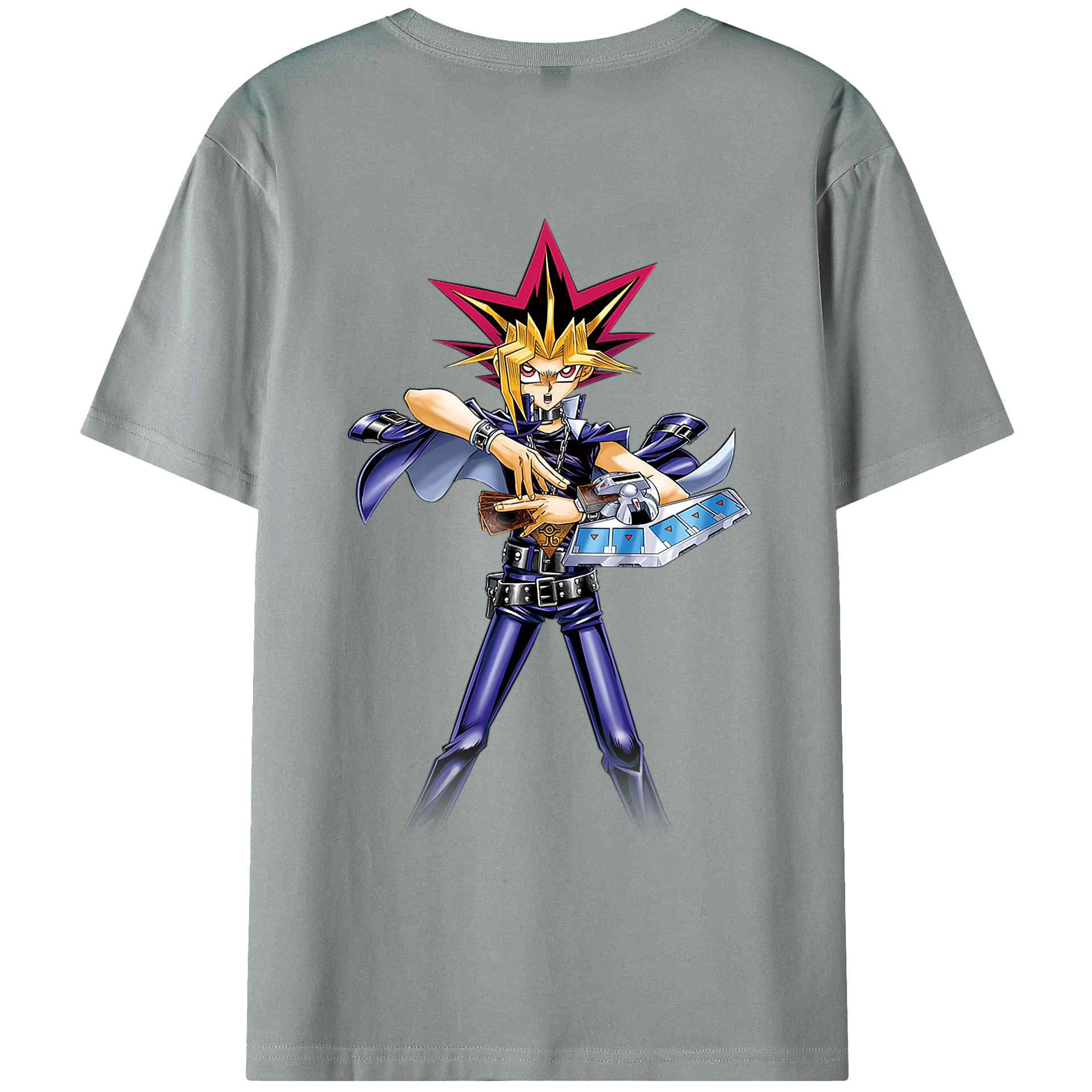 （画像用） 遊☆戯☆王 Yu-Gi-Oh! 綿100％ メンズ半袖Tシャツ（バックプリント） 通気性